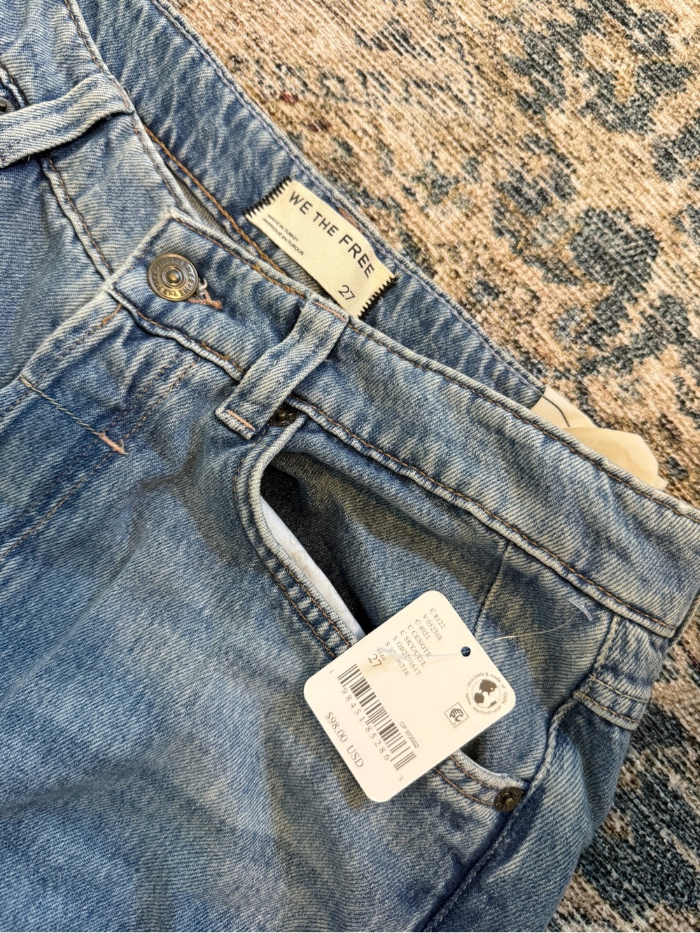 We The Free Soft Blue High-Rise Denim